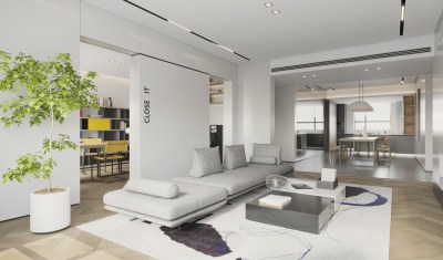 现代客餐厅3D模型下载